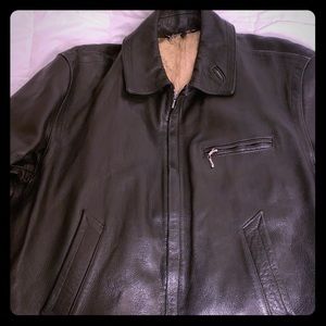 Joslyn Clarke leather moto jacket